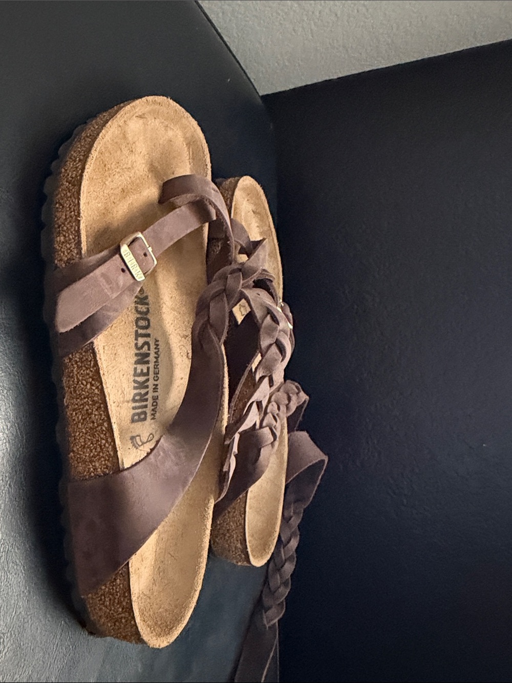 Birkenstock Brown Braided Suede Women’s Sandals - Picture 3 of 3